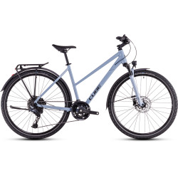 Dviratis Cube Nature EXC Allroad Trapeze pigeonblue'n'black 2026 - nuotrauka 1