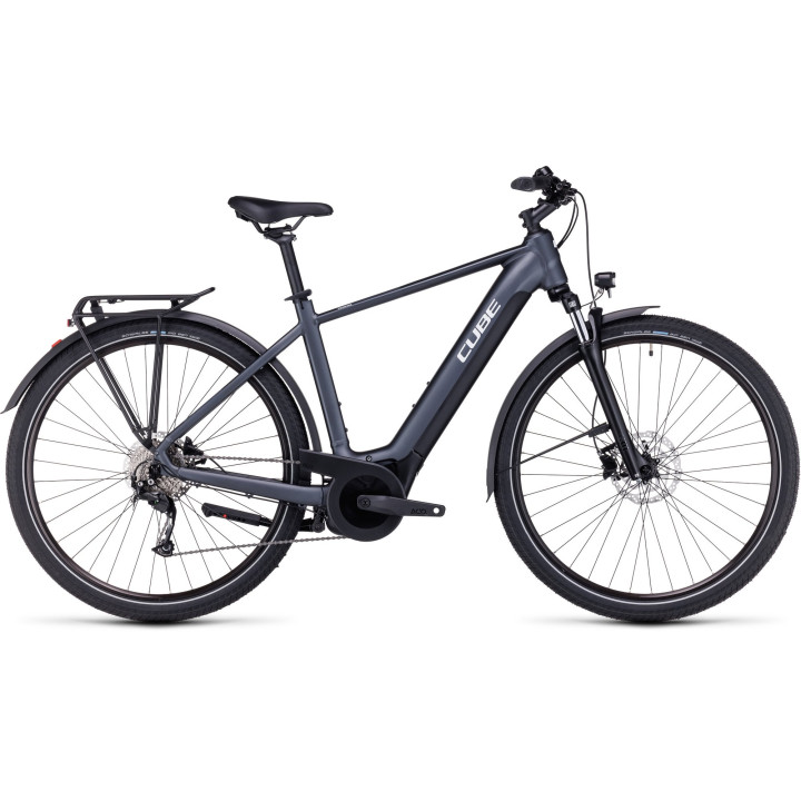 Elektrinis dviratis Cube Touring Hybrid ONE 500 grey'n'white