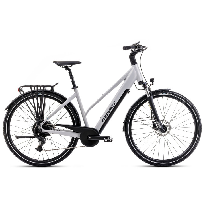 Elektrinis dviratis Romet e-Gazela 2.0 504WH 2025 silver-19"