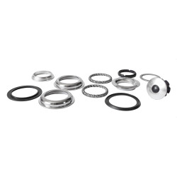 Vairo kolonėlė Steel Semi Integrated NECO A-HEAD 1-1/8" H142 silver - nuotrauka 2