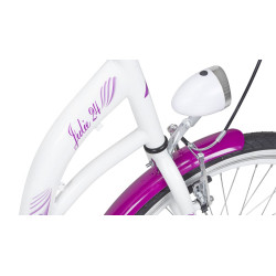 Dviratis AZIMUT Julie 24" 2025 white-violet - nuotrauka 3