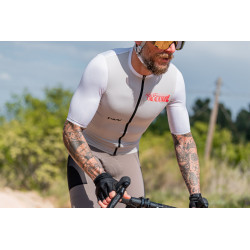 Dviratininko marškinėliai Northwave Essence EVO S/S light grey-white - nuotrauka 2