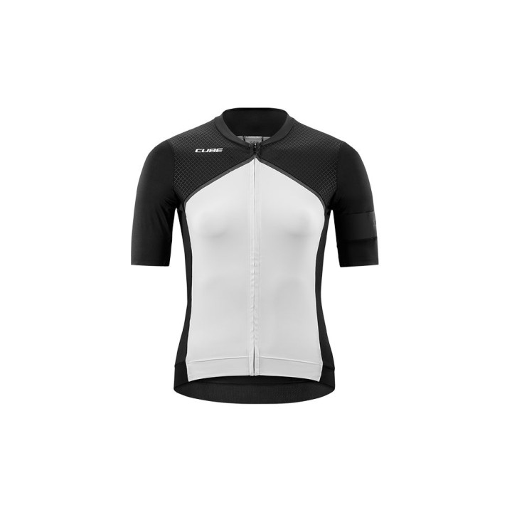 Dviratininko marškinėliai Cube Blackline WS white'n'black S/