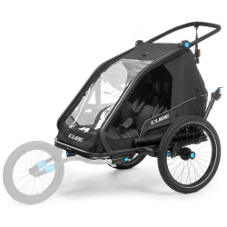 Dviračio priekaba Cube Double CMPT black - nuotrauka 1