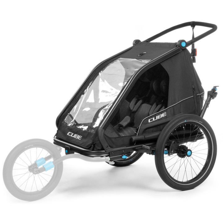 Dviračio priekaba Cube Double CMPT black