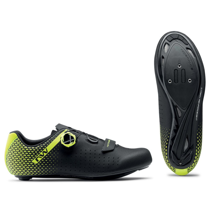 Dviratininko batai Northwave Core Plus 2 Road black-yellow f