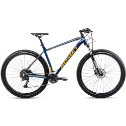 Dviratis Romet Mustang M3 CS 2025 dark blue-yellow - nuotrauka 1