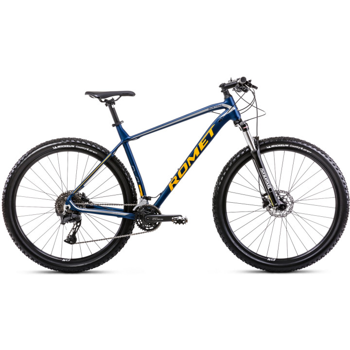 Dviratis Romet Mustang M3 CS 2025 dark blue-yellow