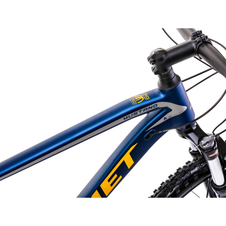 Dviratis Romet Mustang M3 CS 2025 dark blue-yellow